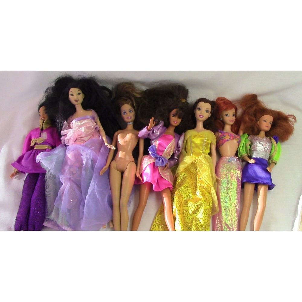 Seven 1999 Barbies Indonesia, China, Kid Kore, Mattel One talking